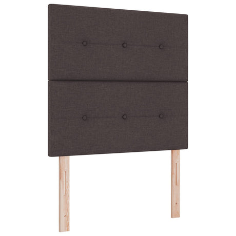 Bed Frame Dark Brown Wood, Fabric 80 X 200 Cm Durable Bed Frame