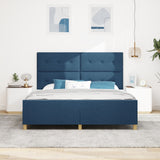 Bed Frame Blue 180X200 Cm Fabric