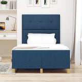 Bed Frame Blue 120X200 Cm Fabric
