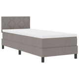 Box Spring Bed With Mattress Taupe 80X200 Cm Fabric