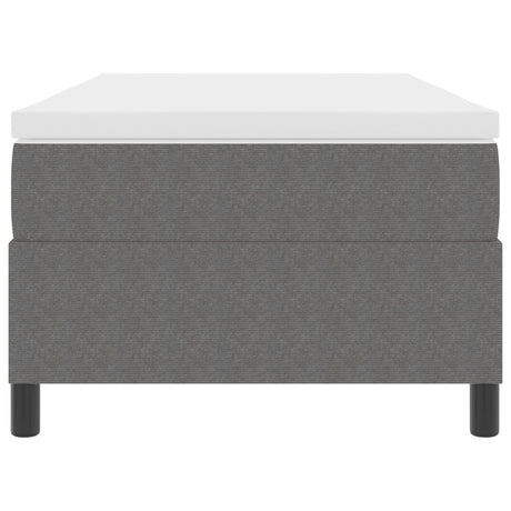 Box Spring Bed With Mattress Light Grey 80X200 Cm Corduroy Fabric