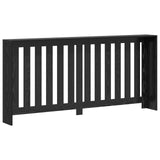 Radiator Cover Black Oak 175X20X82 Cm Engineered Wood