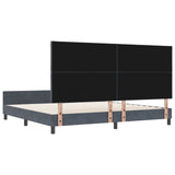 Dark Grey Velvet Bed Frame 200X200 Cm