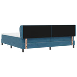 Box Spring Bed With Mattress Dark Blue 200X200 Cm Velvet
