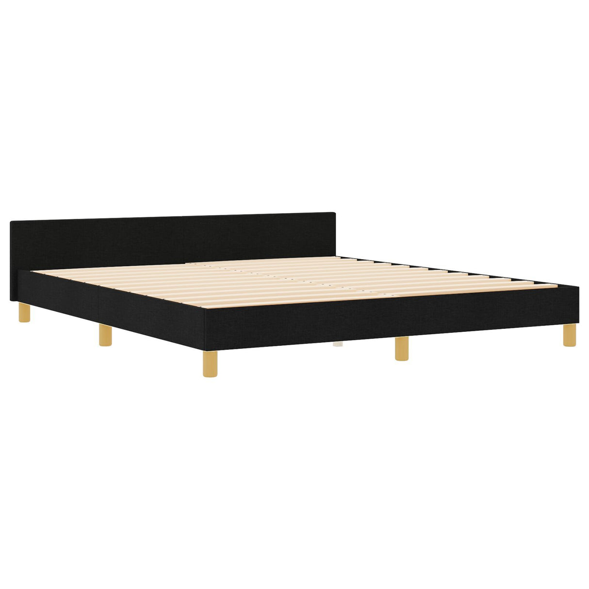 Bed Frame Black 180X200 Cm Fabric