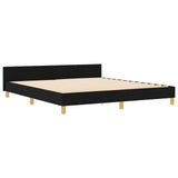 Bed Frame Black 180X200 Cm Fabric