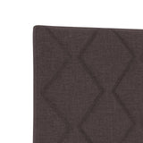 Bed Frame In Dark Brown, 200X200 Cm, Fabric