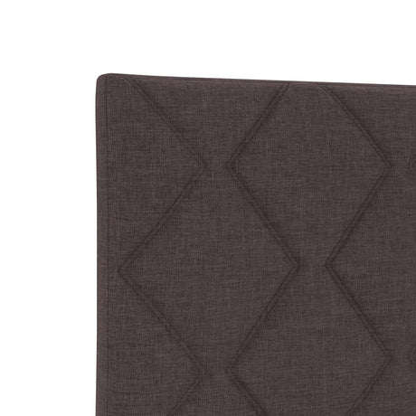 Bed Frame In Dark Brown, 200X200 Cm, Fabric