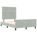 Light Grey Velvet Bed Frame 120X200 Cm