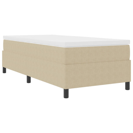 Box Spring Bed With Mattress Light Green Grey 80X200 Cm Corduroy Fabric