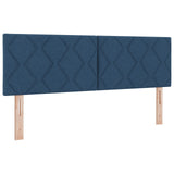 Box Spring Bed With Mattress & Led Blue 140X200 Cm Fabric