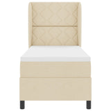 Box Spring Bed With Mattress - Cream, 80X200 Cm Fabric