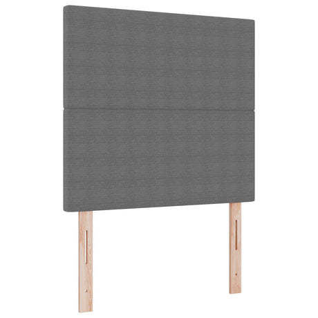 Box Spring Bed With Mattress Light Grey 80X200 Cm Corduroy Fabric