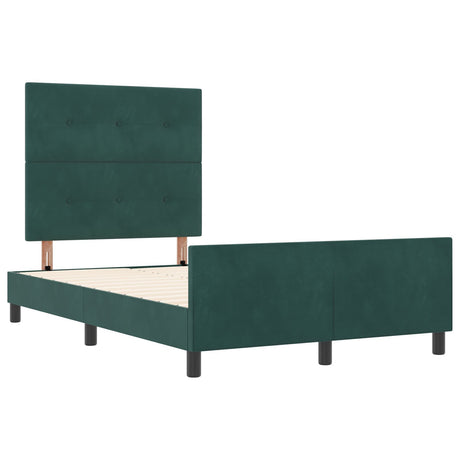 Bed Frame Dark Green 120X200 Cm Velvet