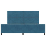 Bed Frame Dark Blue 200X200 Cm Velvet