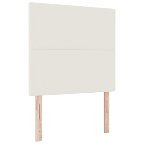 Box Spring Bed With Mattress Cream 80X200 Cm Corduroy Fabric