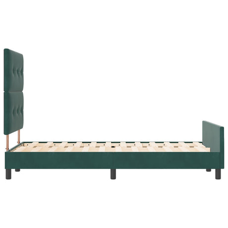 Bed Frame Dark Green 120X200 Cm Velvet