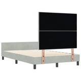 Light Grey Velvet Bed Frame 120X200 Cm