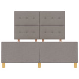 Bed Frame Taupe 140X200 Cm Fabric