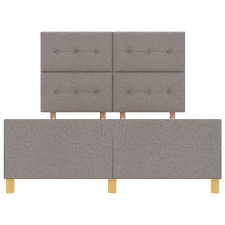 Bed Frame Taupe 140X200 Cm Fabric