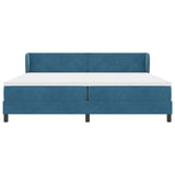 Box Spring Bed With Mattress Dark Blue 200X200 Cm Velvet