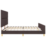 Bed Frame In Dark Brown, 200X200 Cm, Fabric