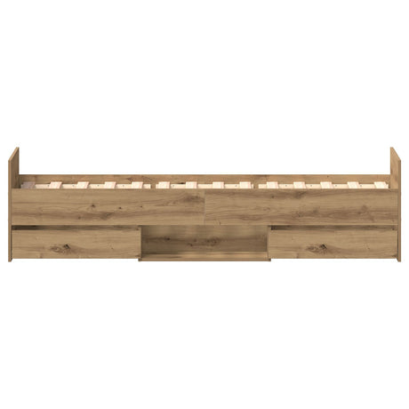 Bed Frame Without Mattress Artisan Oak 75X190 Cm Engineered Wood