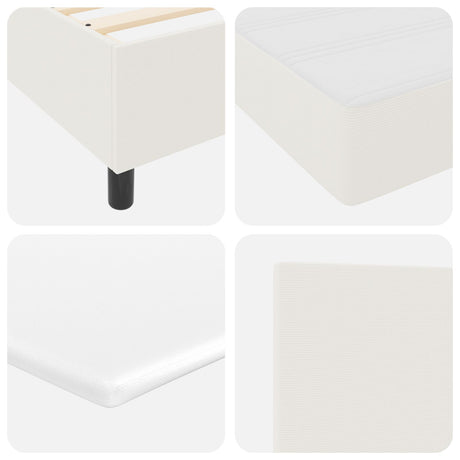 Box Spring Bed With Mattress & Led Corduroy Fabric