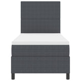 Box Spring Bed With Mattress Dark Grey 80X200 Cm Corduroy Fabric