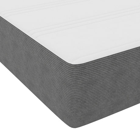 Box Spring Bed With Mattress Light Grey 80X200 Cm Corduroy Fabric