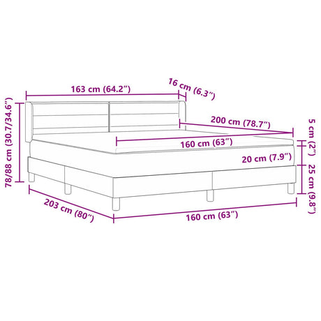 Box Spring Bed With Mattress Cream 160X200 Cm Fabric,  Headboard Lines Design Cream 160 Cm Fabric