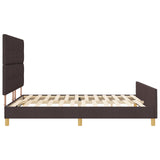 Bed Frame Dark Brown 180X200 Cm Fabric