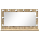 Vanity Mirror Sonoma Oak Engineered Wood, Glass 80 X 45 X 18 Cm