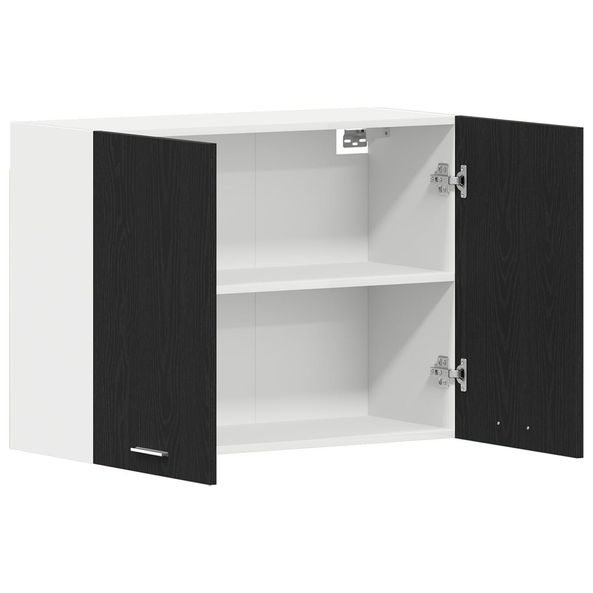 Black Oak Hanging Cabinet - 80X31X60 Cm - Made Of Engineered Wood