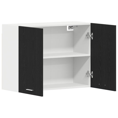 Black Oak Hanging Cabinet - 80X31X60 Cm - Made Of Engineered Wood