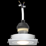Recessed Spotlights 24 Pcs Square Gu10 Silver 91X91 Mm