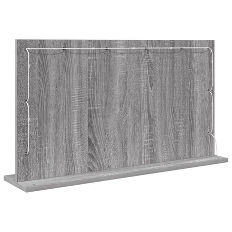 Vanity Mirror Grey Sonoma Particle Board, Glass 80 X 45 X 18 Cm