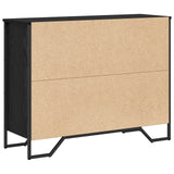 Sideboard Black Oak 97X32.5X74.5 Cm Engineered Wood
