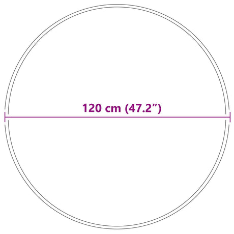 Shaggy Rug With Latex Backing Brown Ø120 Cm