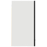 Black Oak Hanging Glass Cabinet 80X31X60 Cm Made From Engineered Wood