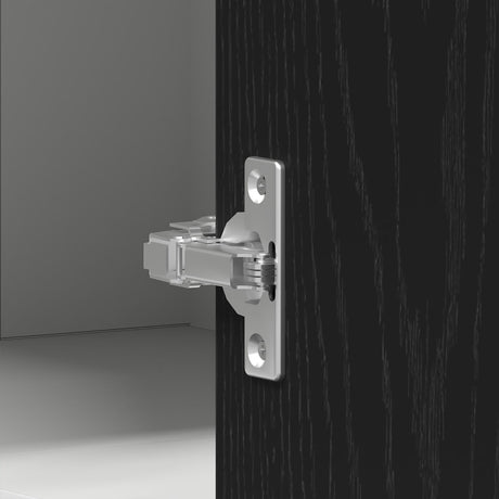 Hanging Corner Cabinet - Black Oak - 57X57X60 Cm - Made From Engineered Wood
