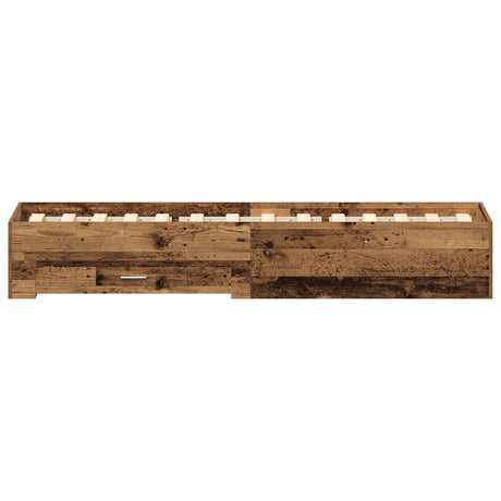 Bed Frame Old Wood 90X200 Cm Engineered Wood