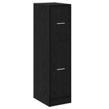 Apothecary Cabinet Black Oak 30X41X118 Cm Engineered Wood
