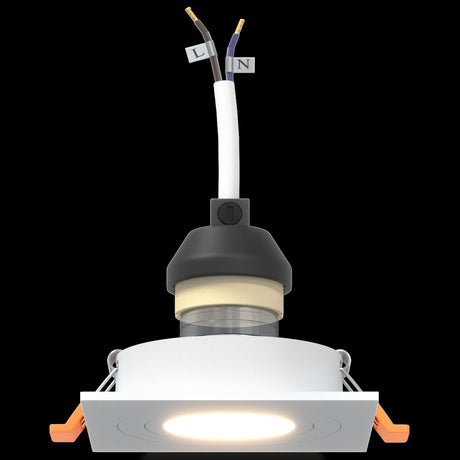 Recessed Spotlights 24 Pcs Square Gu10 White 91X91 Mm