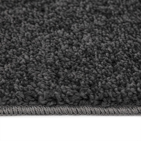 Shaggy Rug With Latex Backing Dark Grey 160X160 Cm
