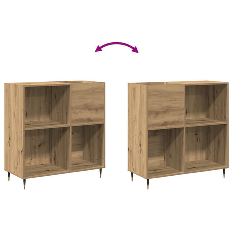 Record Cabinet Old Wood 84,5X38X89 Cm Engineered Wood