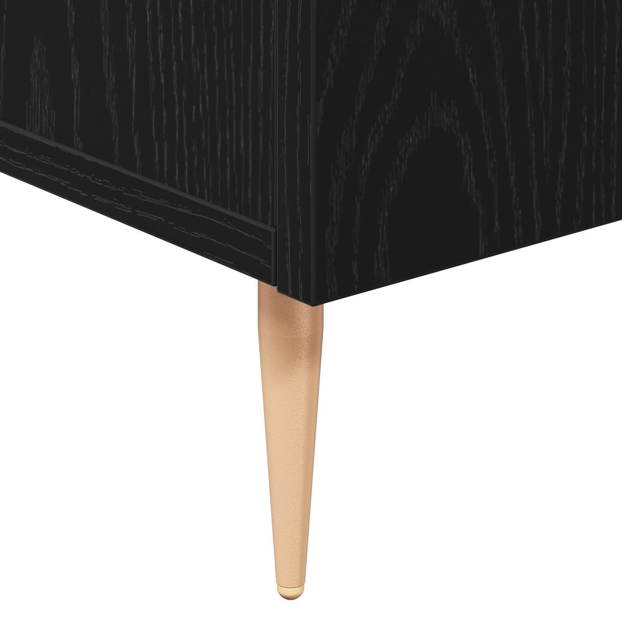 Black Oak Sideboard 90X34X80 Cm Made Of Engineered Wood