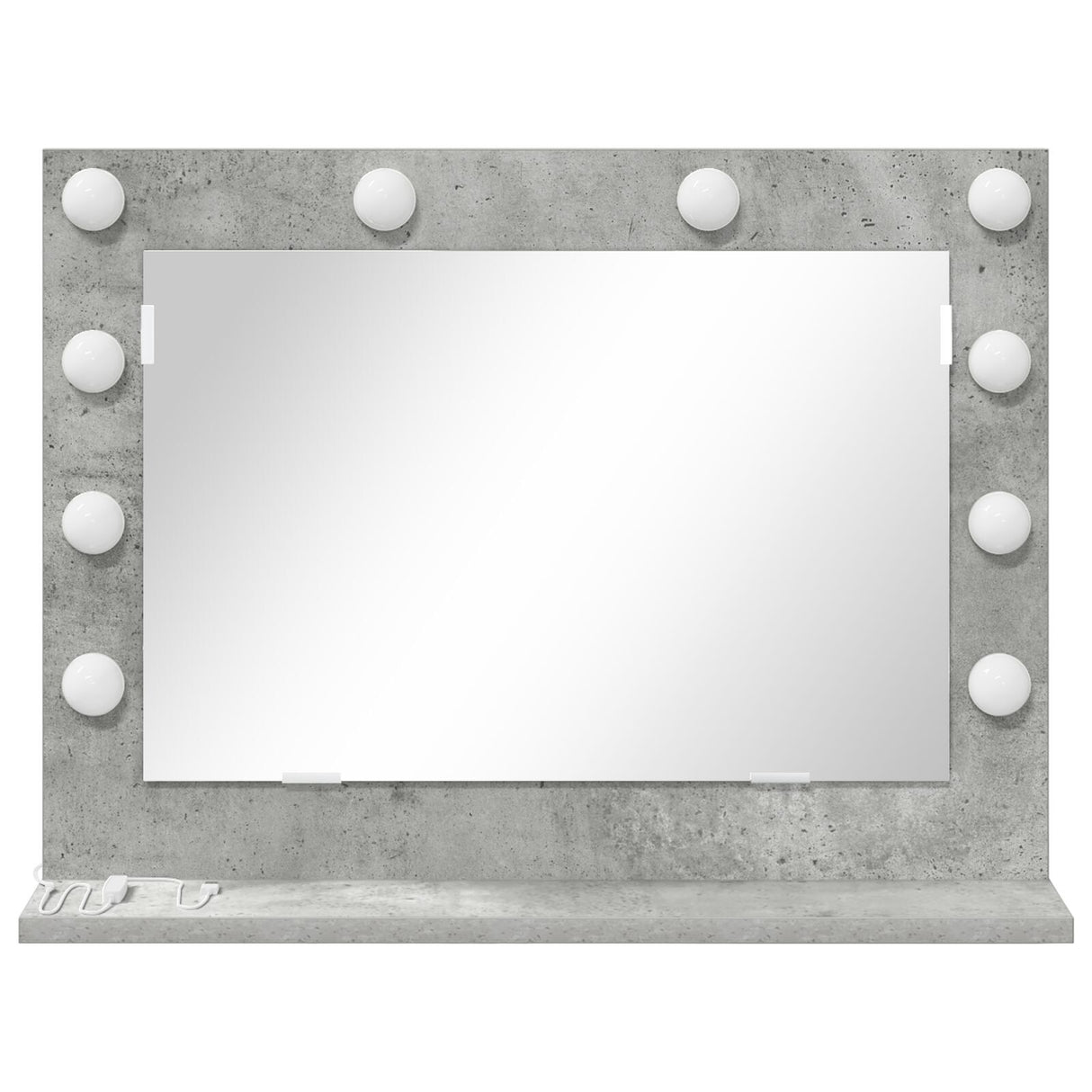 Vanity Mirror Concrete Grey Concrete Medium Decorative Inlays
