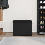 Storage Bench Black Oak 60X40X45 Cm Engineered Wood