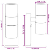 Outdoor Wall Light Silver Ip44